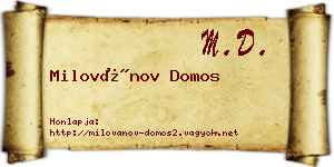 Milovánov Domos névjegykártya